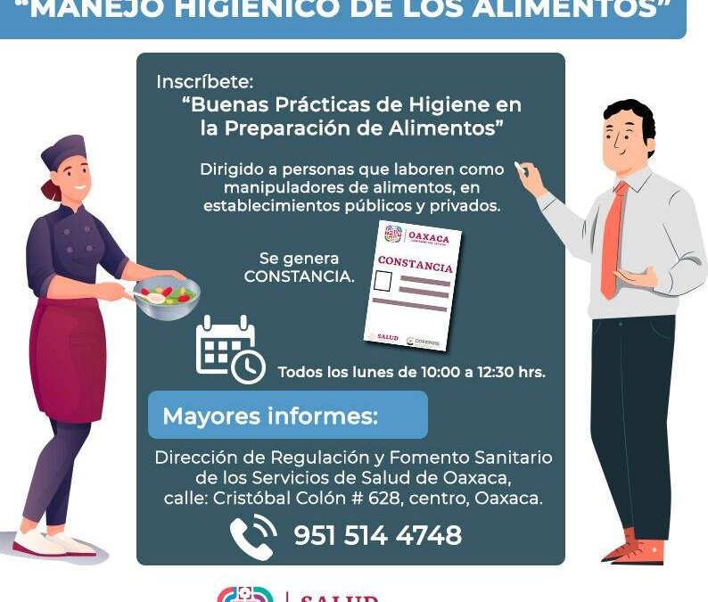 Brindan SSO curso sobre “Manejo higiénico de alimentos”