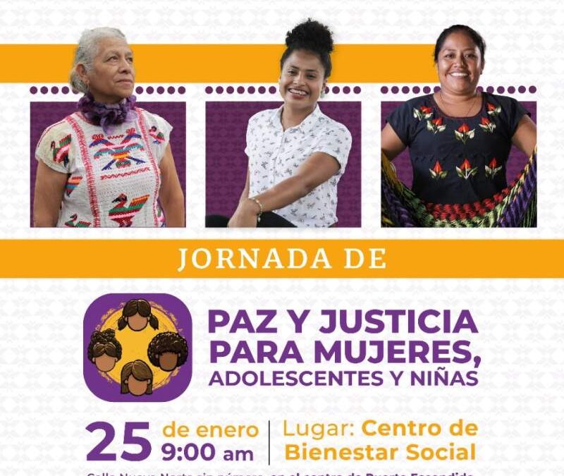 Llegará a la Costa “Jornada de Paz y Justicia para Mujeres, Adolescentes y Niñas”