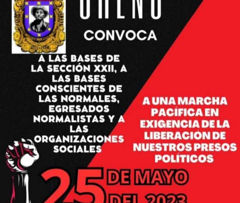 Anuncian normalistas marcha en la Ciudad de Oaxaca