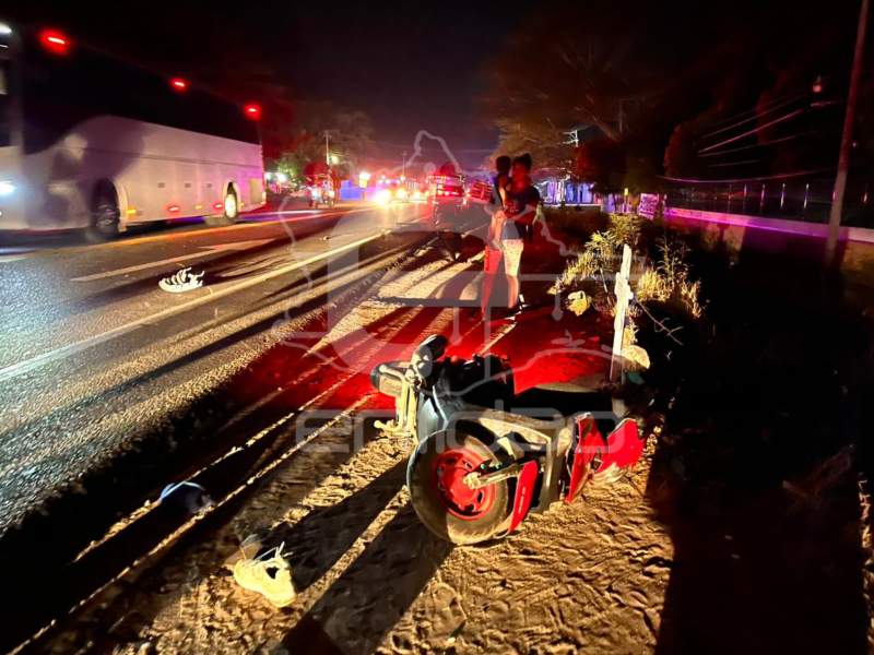 Impactan a motociclista en Tehuantepec
