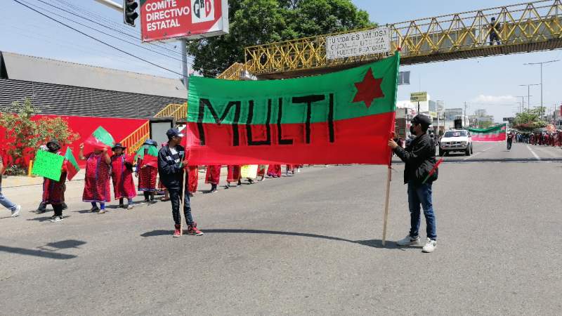 Sección 22, MULTI y padres de familias protestan en la capital