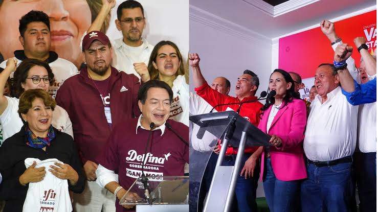 Alejandra Del Moral y Delfina Gómez se declaran ganadoras de la elección en el Edomex