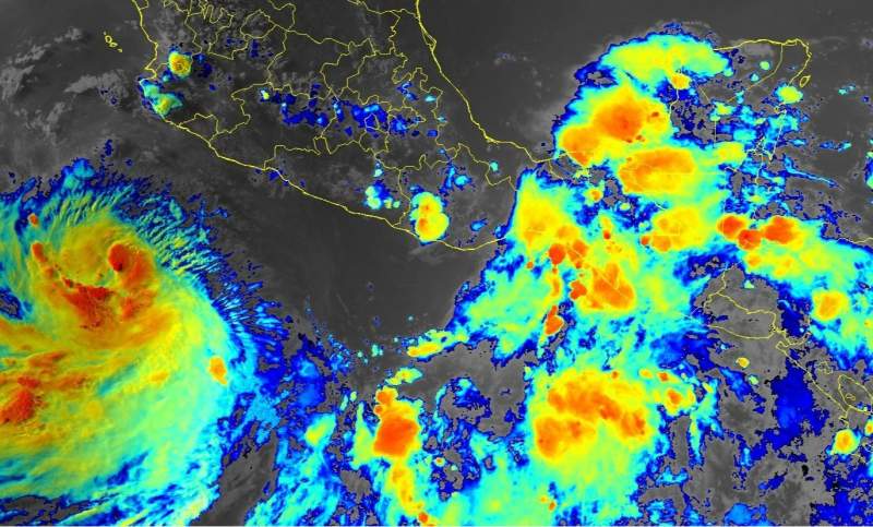 Alerta Protección Civil por lluvias con fuertes aguaceros en gran parte del estado con descargas eléctricas