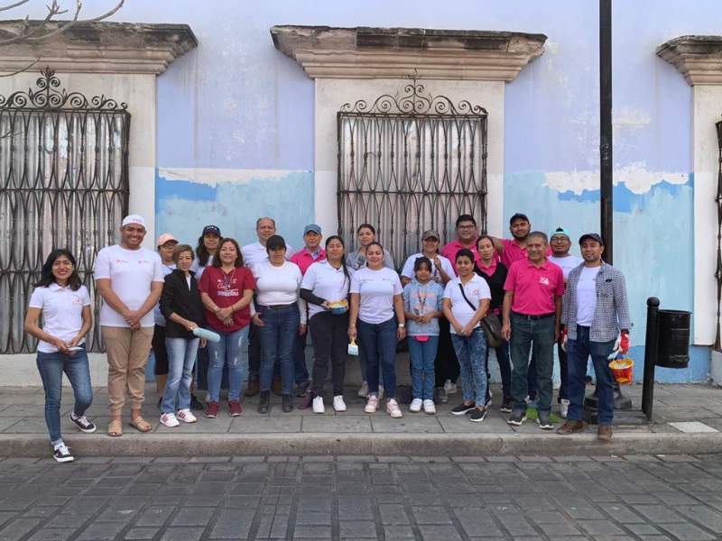 Con Tequio Bienestar embellecen tradicional ruta del Convite de Delegaciones en Guelaguetza