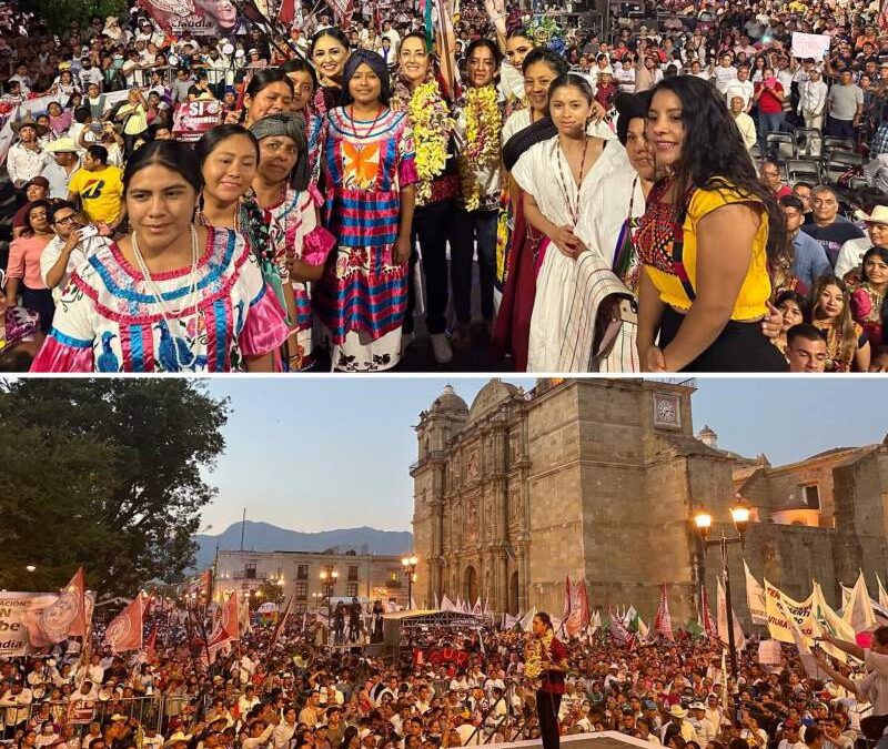 “Es tiempo de las mujeres”, asegura Claudia Sheinbaum en Oaxaca; adelanta que continuará el legado de AMLO