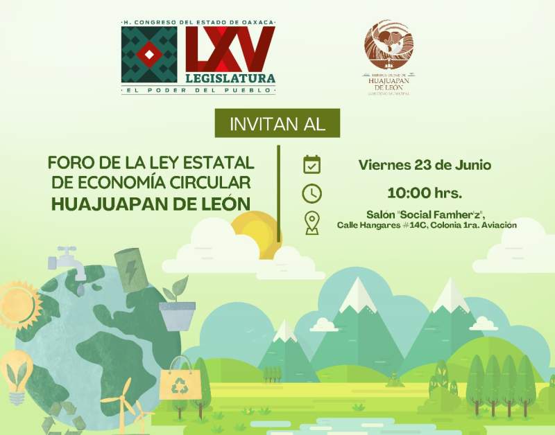 Invitan diputadas a foro de la Ley de Economía Circular en Huajuapan de León