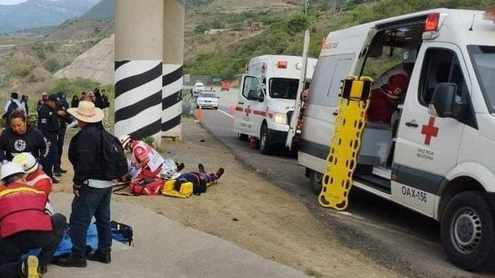 Reportan nueve personas lesionadas en accidente en el tramo Oaxaca – Istmo