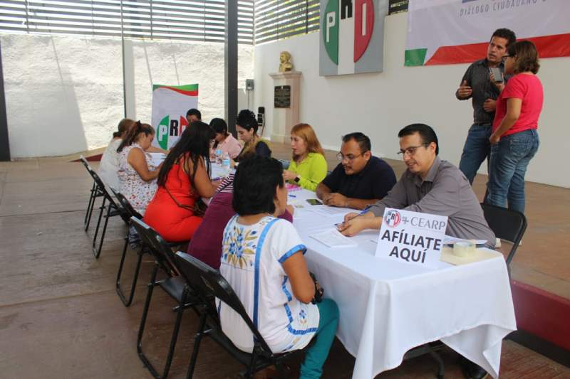 Continúa Jornada Nacional de Afiliación al tricolor en la entidad
