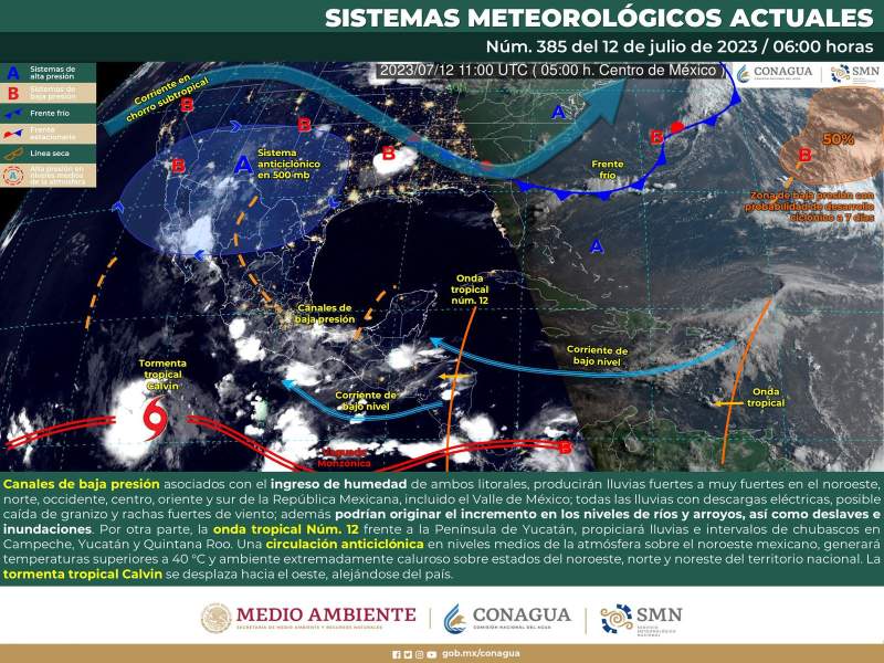 El posible ciclón tropical Calvin que se desarrolla en el Pacífico no afectará a Oaxaca: CEPCyGR