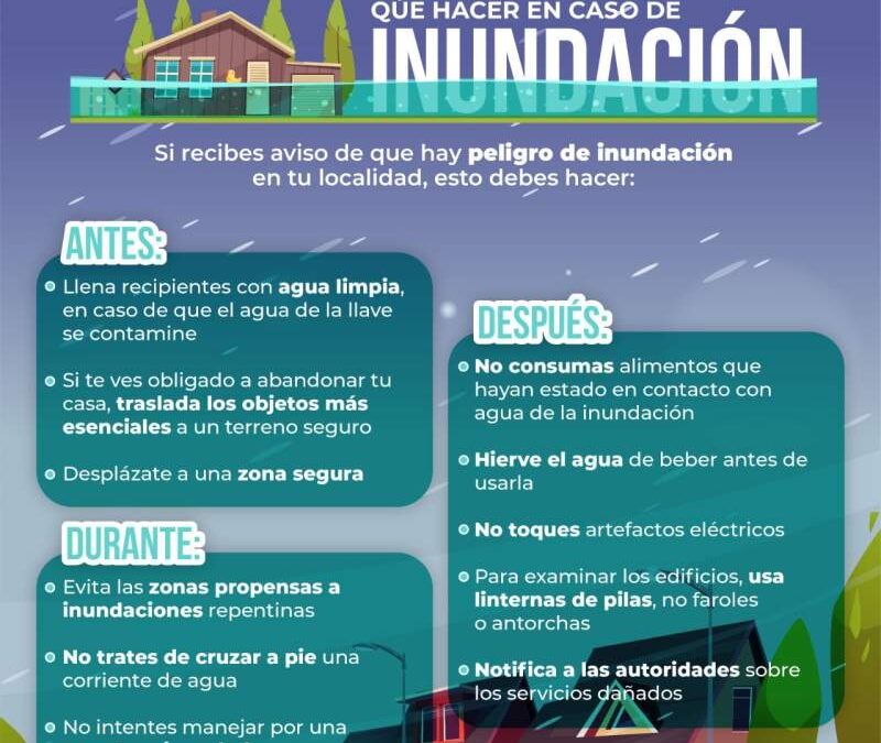 Emite Protección Civil recomendaciones ante riesgo de inundación en temporada de lluvias