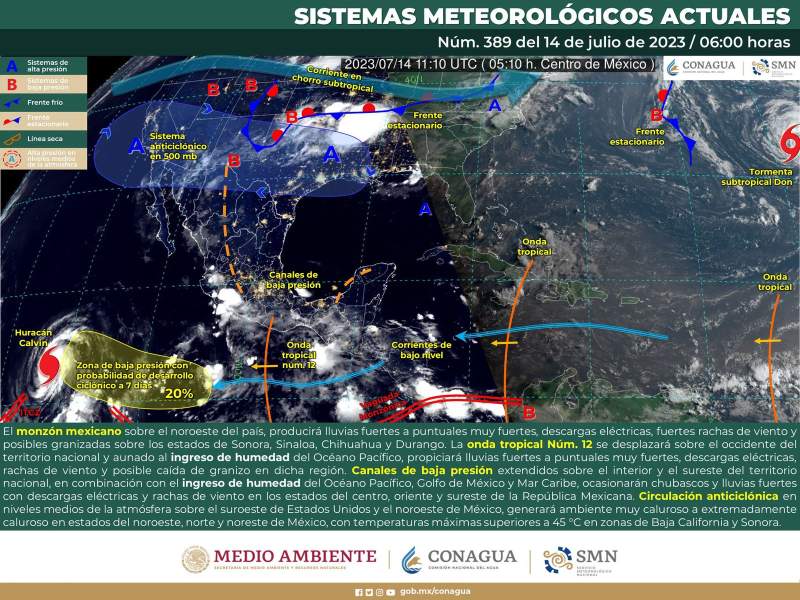 Onda tropical número 12 continuará dejando potencial de lluvias, tormentas y actividad eléctrica