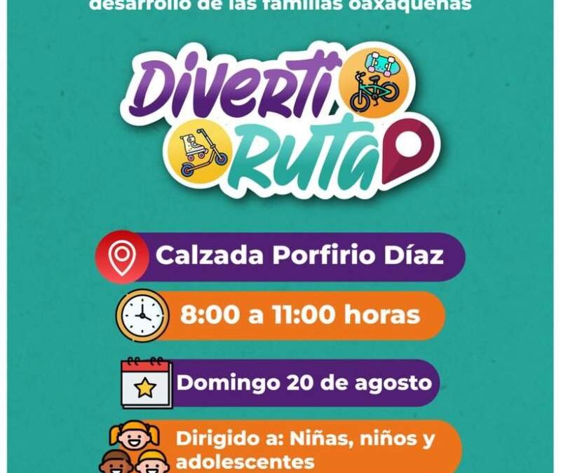 Invita Gobierno del Estado a disfrutar de la DivertiRuta este 20 de agosto