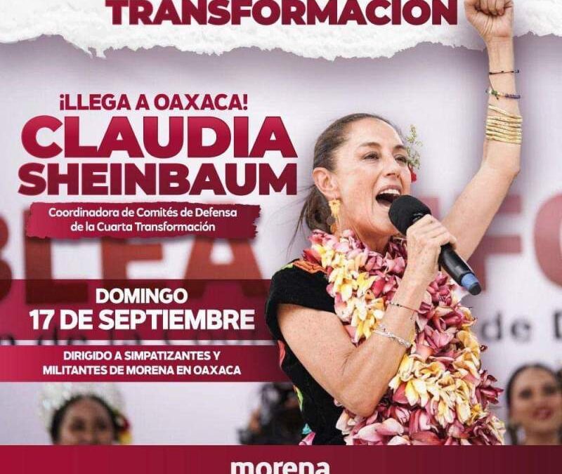 Claudia Sheinbaum iniciará gira de trabajo en Oaxaca