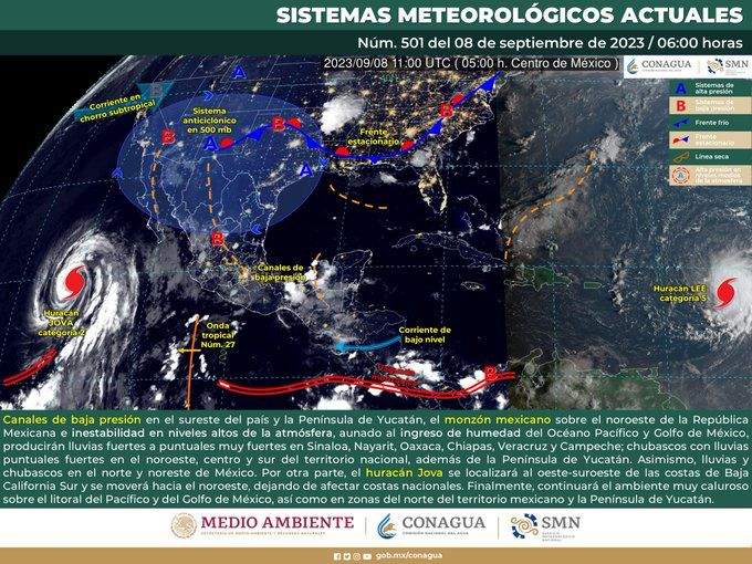 Onda tropical 27 dejará lluvias, tormentas y rachas de viento en el estado