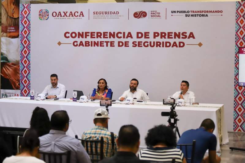 Trabaja Gabinete de Seguridad para reforzar la paz y gobernabilidad en Oaxaca