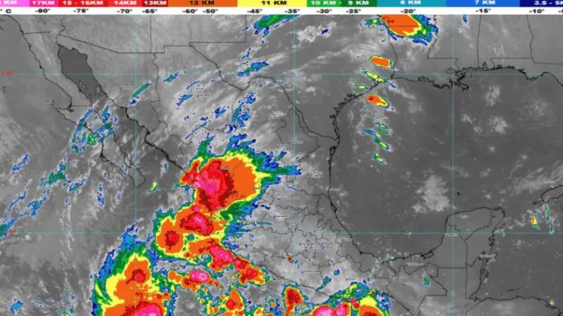 Clima en México: Precipitaciones intensas sobre el Occidente, Sur y Sureste del País