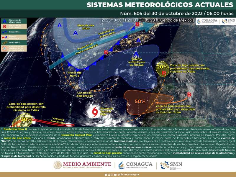 Se esperan lluvias de intensidad variable