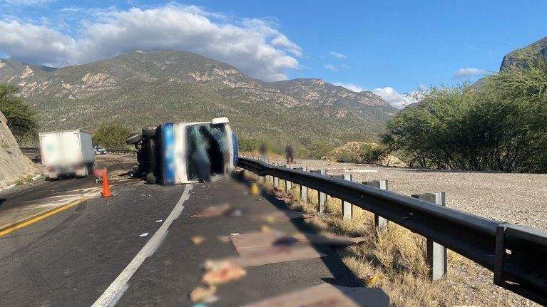 Se registra fuerte accidente en carretera Oaxaca – Puebla