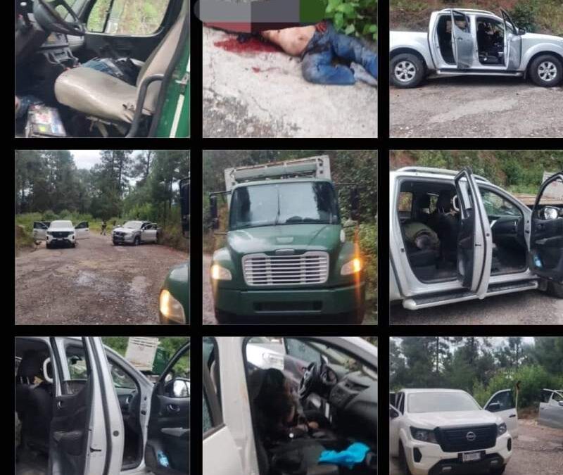 La Fiscalía reporta cinco muertos en San Miguel El Grande, dos son AEI y tres civiles; también hay tres heridos