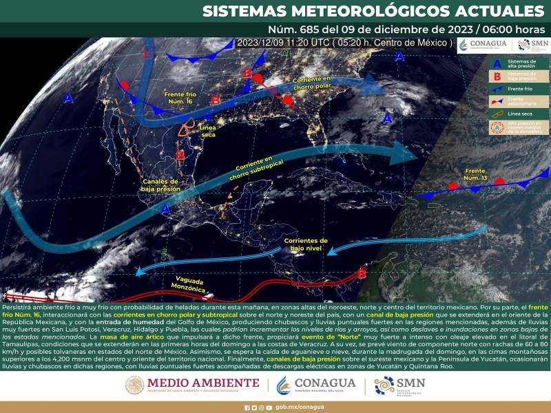 Se prevé cielo despejado a medio nublado y rachas de viento moderadas