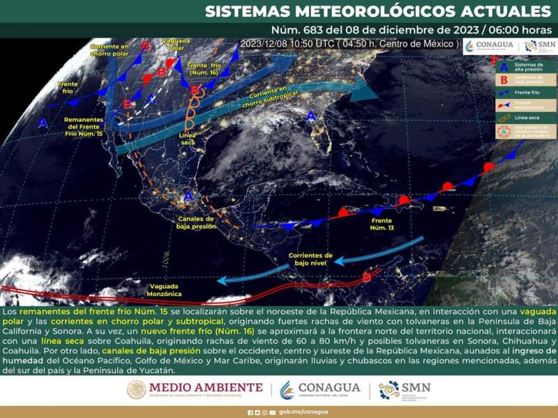 Se prevé disminución de temperatura por la tarde y rachas de viento en distintas regiones del estado: Protección Civil