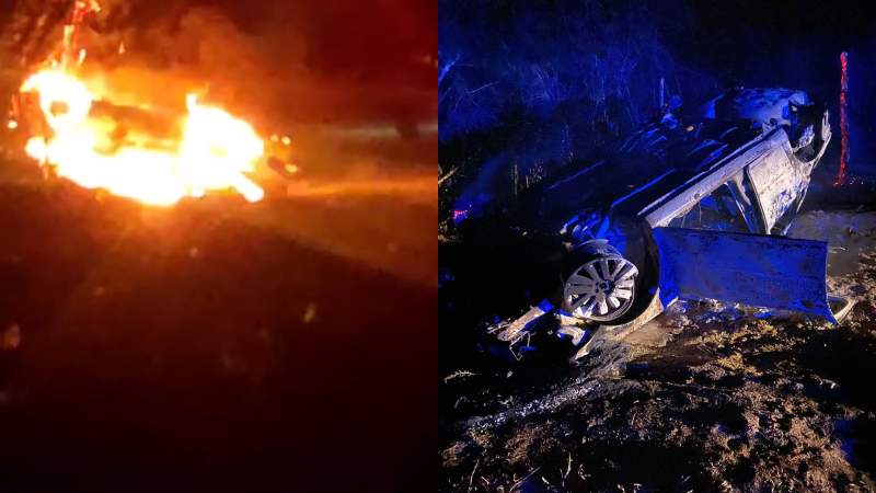 Una vaca muerta y un conductor posiblemente calcinado, deja accidente en el Istmo