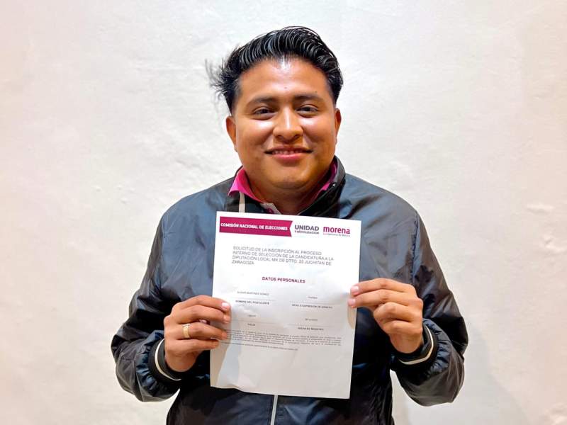 Se registra el periodista Aldair Martínez como aspirante a la Diputación local del Distrito 20 de Morena
