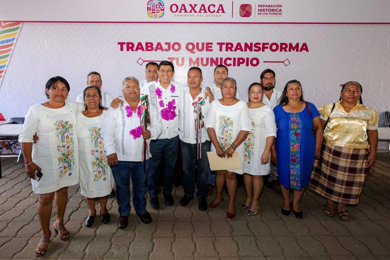 Gobierno de Oaxaca trabaja para garantizar justicia y bienestar en San Francisco Lachigoló