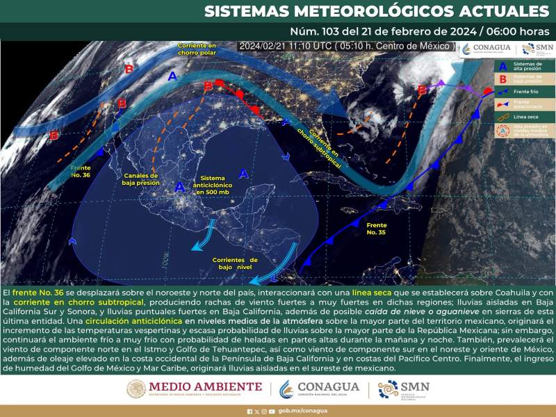 Lluvias escasas y temperaturas ligeramente altas se prevé para este miércoles