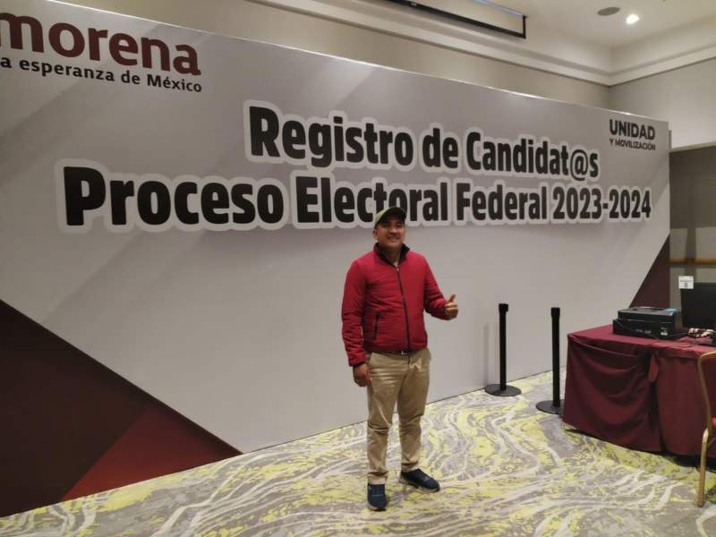 Formaliza Nino Morales su registro como candidato al Senado por Morena