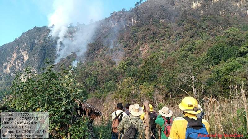 Colabora Coesfo en atención de incendio en Putla Villa de Guerrero