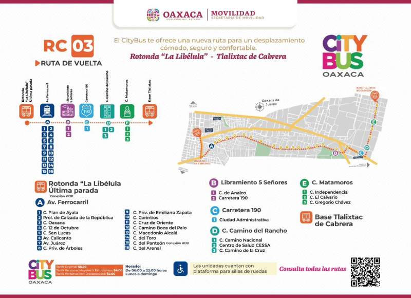 Inicia nueva ruta del CityBus, cubrirá de Tlalixtac a la rotonda de La Libélula en la capital oaxaqueña