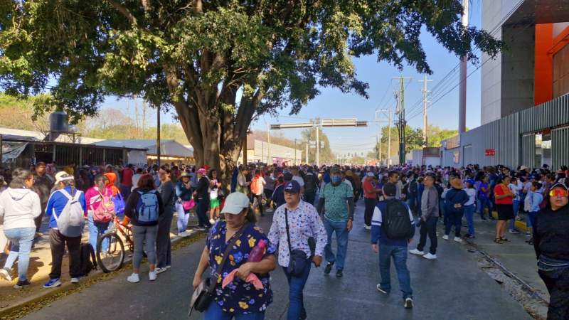 Marcha la Sección 22 de la CNTE en Oaxaca por el día de la Mujer