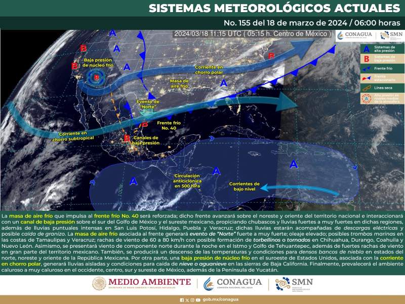 Se prevén ambiente caluroso, chubascos y actividad eléctrica en Oaxaca para este lunes