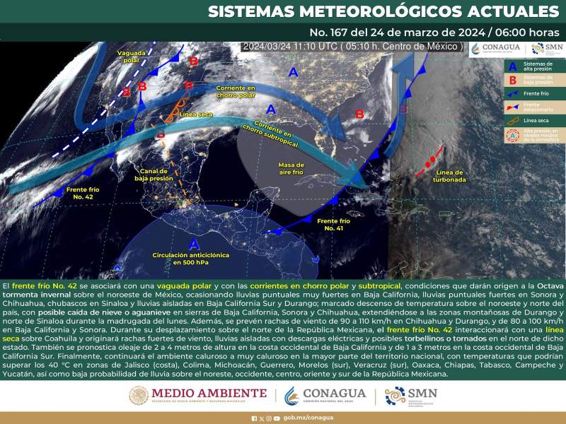 Se espera ambiente caluroso a muy caluroso en algunas regiones del estado