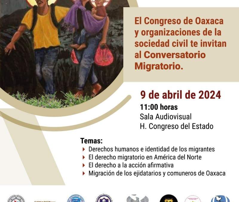 Conversarán sobre la migración en el Congreso de Oaxaca