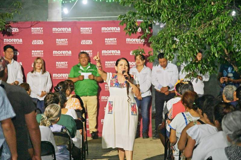 Respaldo total a Nancy Benítez en la cabecera municipal de Xoxocotlán