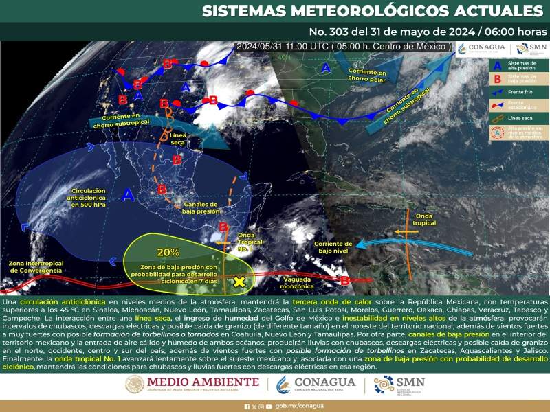 Se prevé tiempo estable y muy caluroso para este viernes en Oaxaca