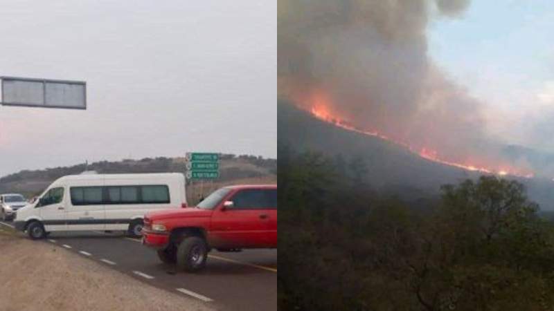Tres bloqueos se mantienen sobre la 190, para exigir apoyo en incendio