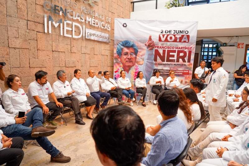 Juventudes dan voto de confianza a Martínez Neri para continuar con la transformación de la capital