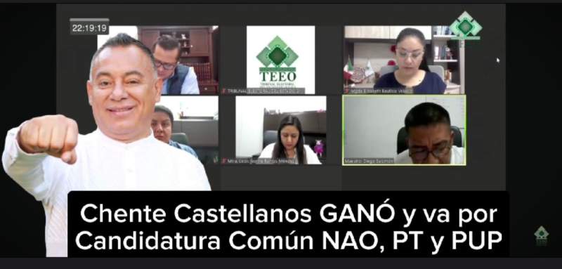Valida TEEO Candidatura Común para Xoxocotlán encabezada por Chente Castellanos