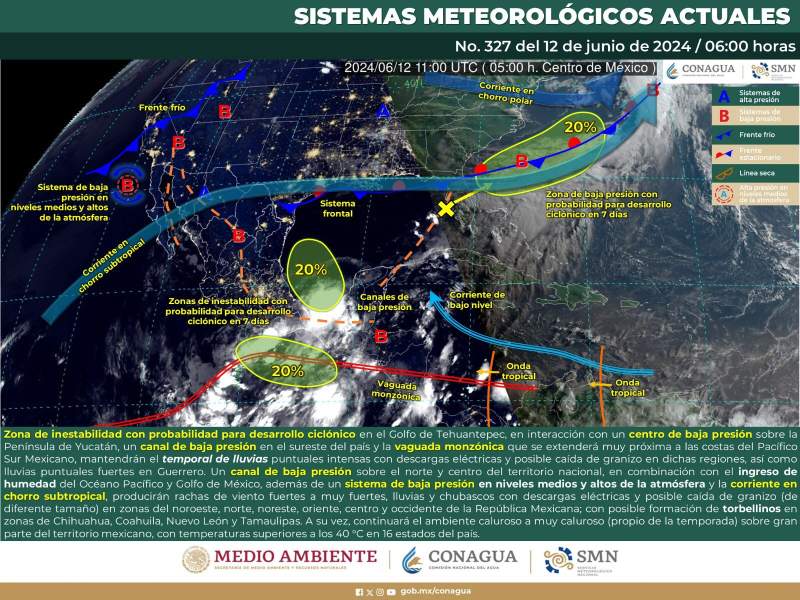 Aumenta probabilidad de lluvias en diversas regiones de Oaxaca para este miércoles