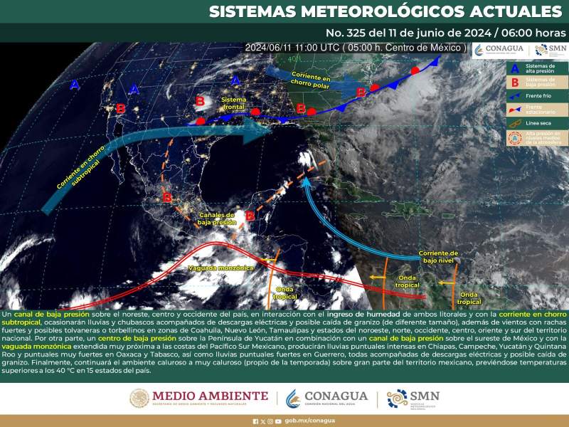 Continuarán lluvias de intensidad variable en diversas regiones de Oaxaca