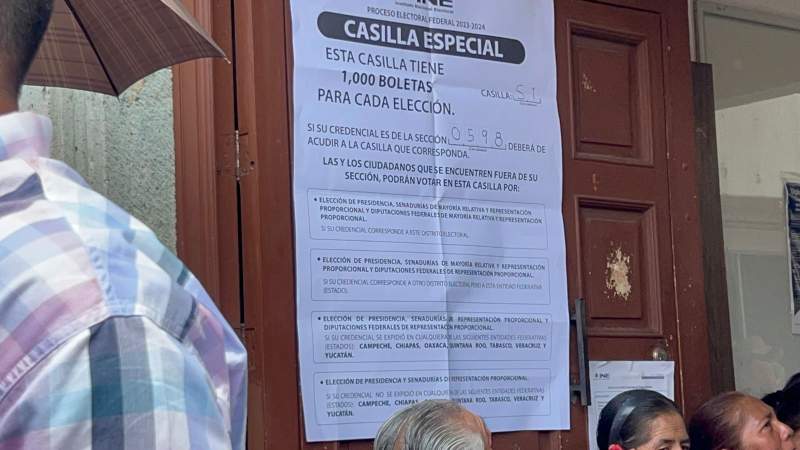 Se acaban boletas en casillas especiales de la capital