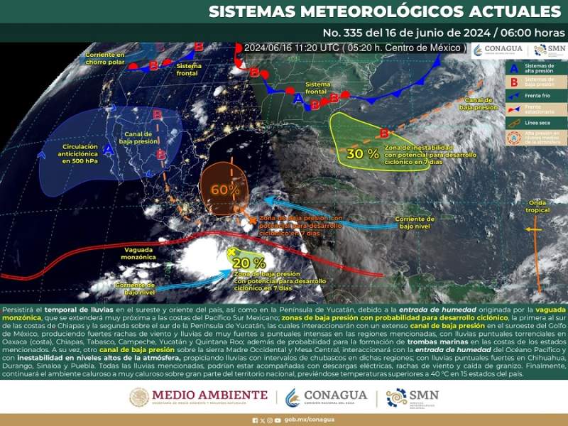 Continuarán las tormentas locales en diversas regiones de Oaxaca