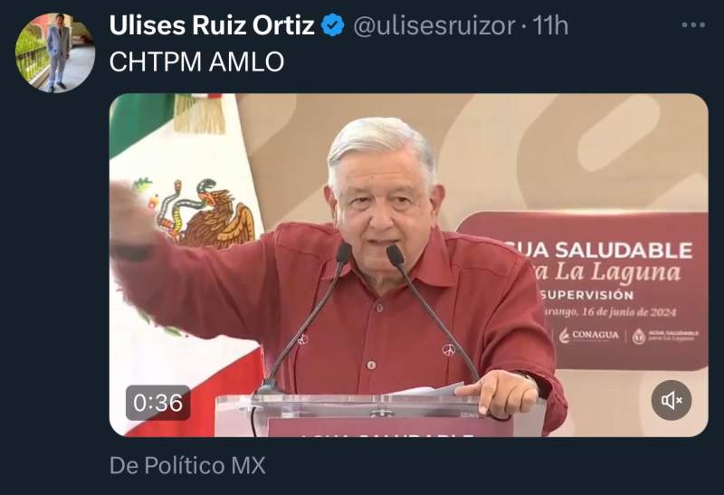 CHTPM AMLO, mensaje de URO en redes sociales