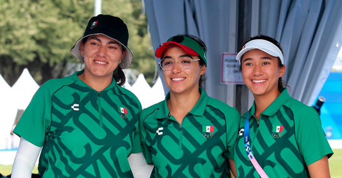 Las mexicanas Ale Valencia, Ana Paula Vázquez y Ángela Ruiz avanzan a Cuartos de Final en el arranque del tiro con arco de los Juegos Olímpicos