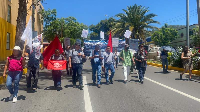 Marchan la Sección 22 y organizaciones en la capital