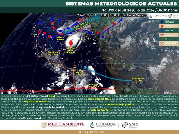 Pronostican lluvias en diferentes partes de Oaxaca para la tarde de este lunes