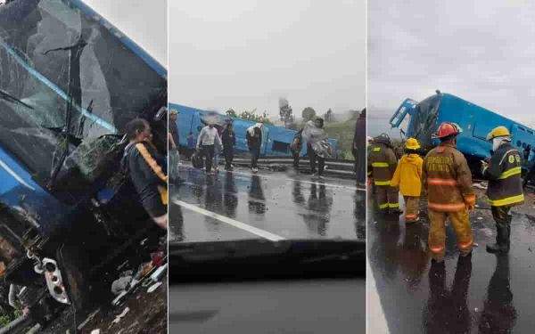 Trasladan a la capital a oaxaqueños accidentados en Atlixco, Puebla